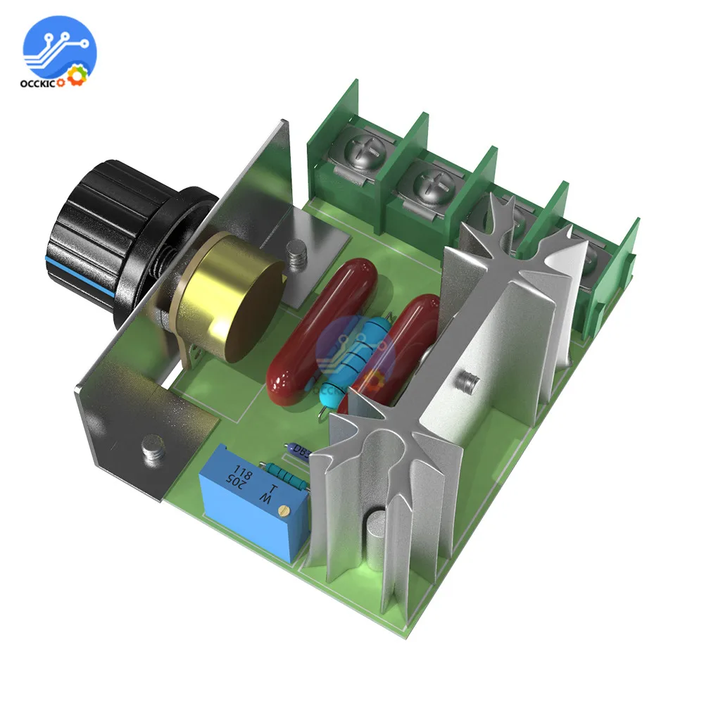 AC 220V 2000W SCR контроллер скорости двигателя Регулируемый регулятор напряжения