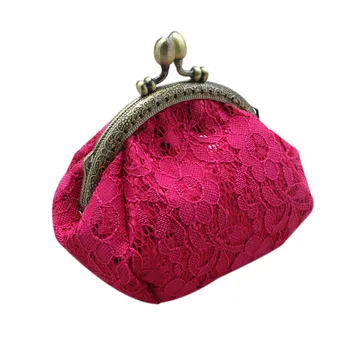 

Women Lady Retro Vintage Lace Small Wallet Hasp Purse Clutch Bag levert dropship D630
