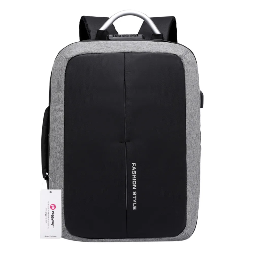 Men 15 inch Laptop Backpack USB Charging Anti Theft Backpacks Back to School Teenager Shoulder Schoolbag Waterproof Male Mochila temena fashion men usb charging function laptop backpacks school bag waterproof anti theft backpack for male teenager bagscbp343