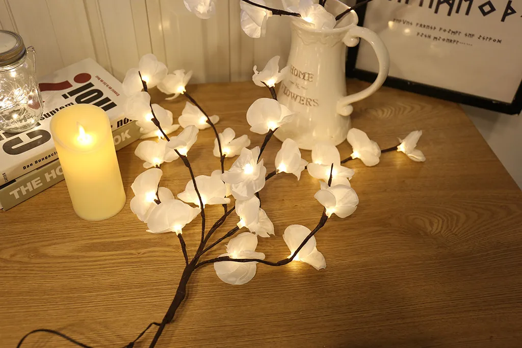 HAMBODER Phalaenopsis ветка дерева свет подсветка в виде цветов Искусственный Цветы Сад Декоративная гирлянда декоративный светодиодный фонарь для дома фея