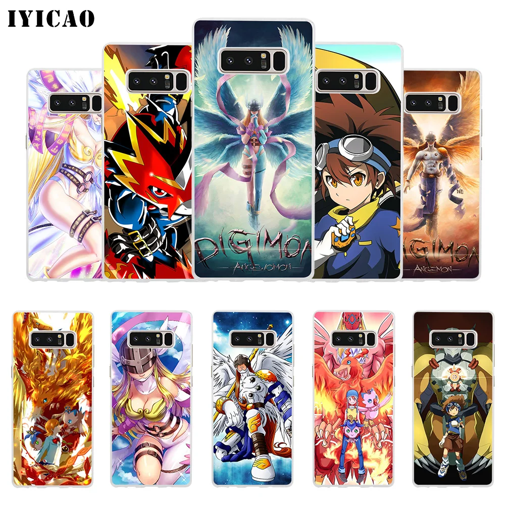 IYICAO Digimon Evolution Soft Silicone Phone Case for Samsung A5 A6 A6
