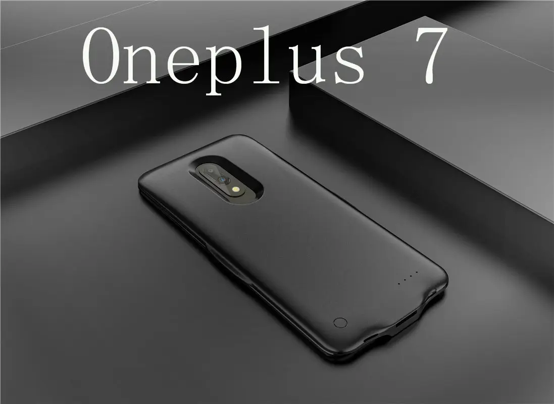 5000 мАч Oneplus 7 тонкий противоударный чехол для зарядного устройства для Oneplus 7 Pro Резервный блок питания чехол для зарядного устройства для Oneplus 7 Capa - Цвет: Oneplus7-Black