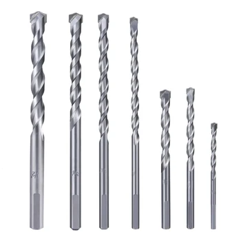 

DSHA 7PCS Masonry Drill Bit Set with Sandblasting Surface Treatment, Drills Through Concrete,Masonry, Carbide Tipped Bits