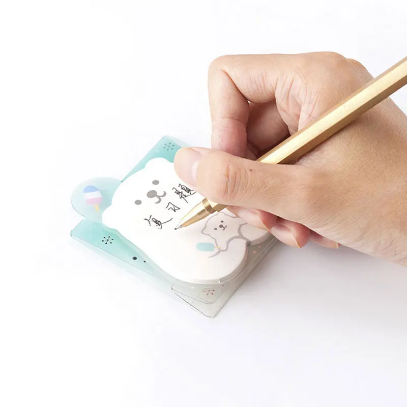 1 шт. Летняя серия polar bear Can stand memo pad Стикеры для заметок блокнот-стикеры Канцтовары papeleria школьные принадлежности для детей Подарки