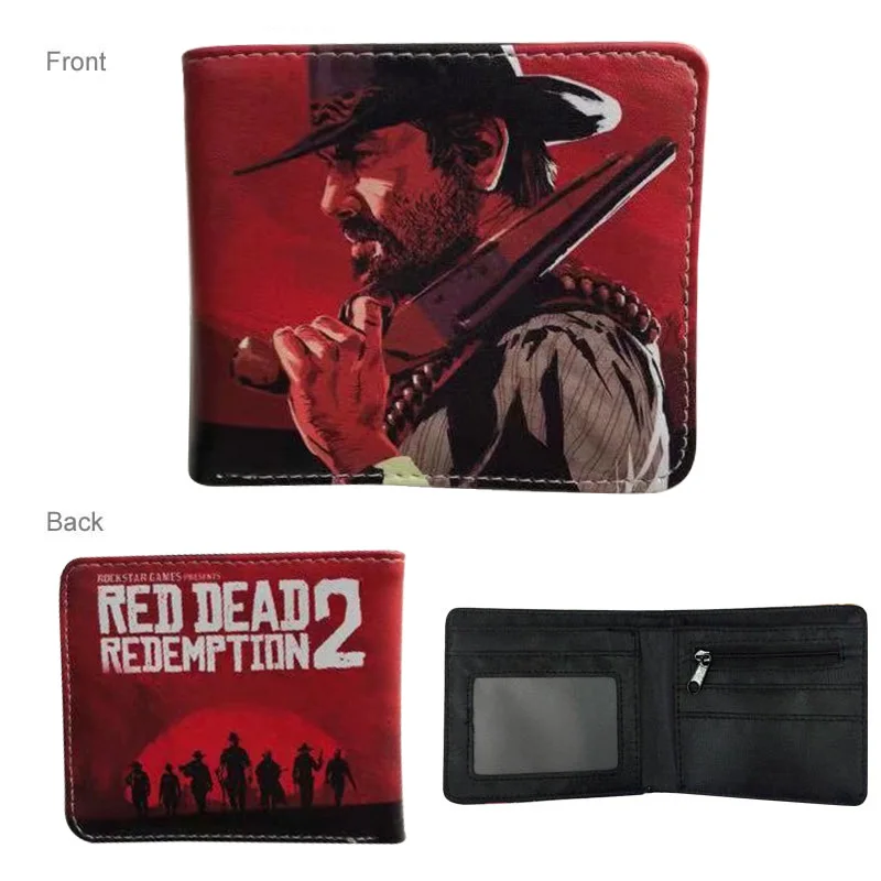 Кошелек мужской игровой красный dead redemption 2 держатель для карт двойной кошелек с