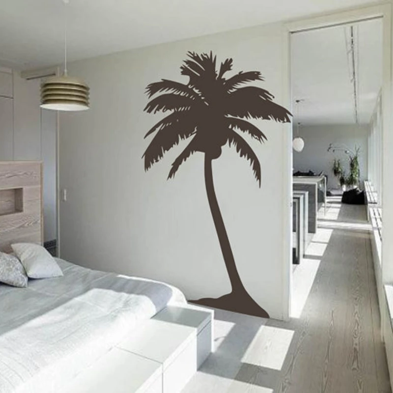 Large Palm Tree Vinyl Wall Sticker Living Room Tropical Wall Decals