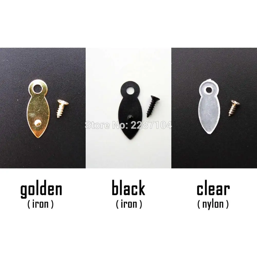 

50X Black Golden Clear Transparent Metal Nylon Picture Photo Mirror Frame Backboard Brads Turnbutton Turn Button Rotating Fixing
