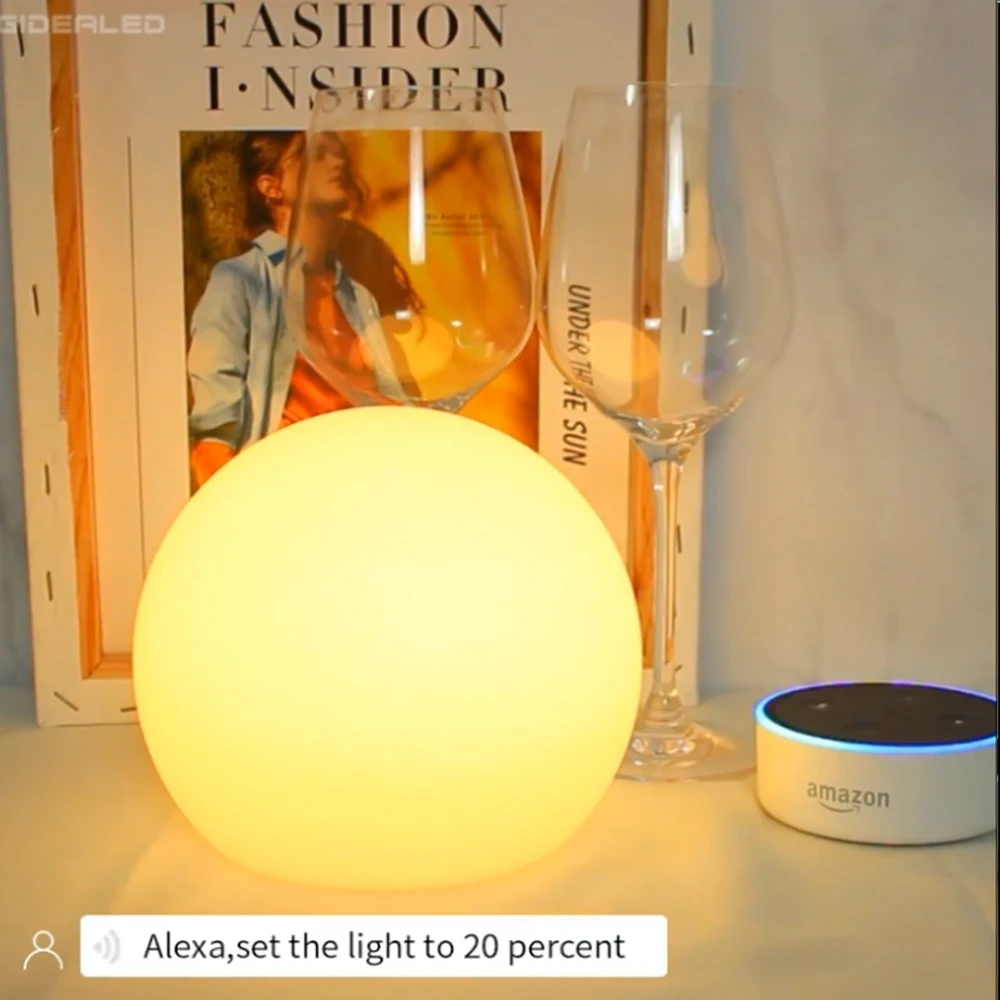 

Smart Dimmable wedding decorative night lamp with Echo alexa voice control pat night light table lamp for Bedroom Chirstmas deco