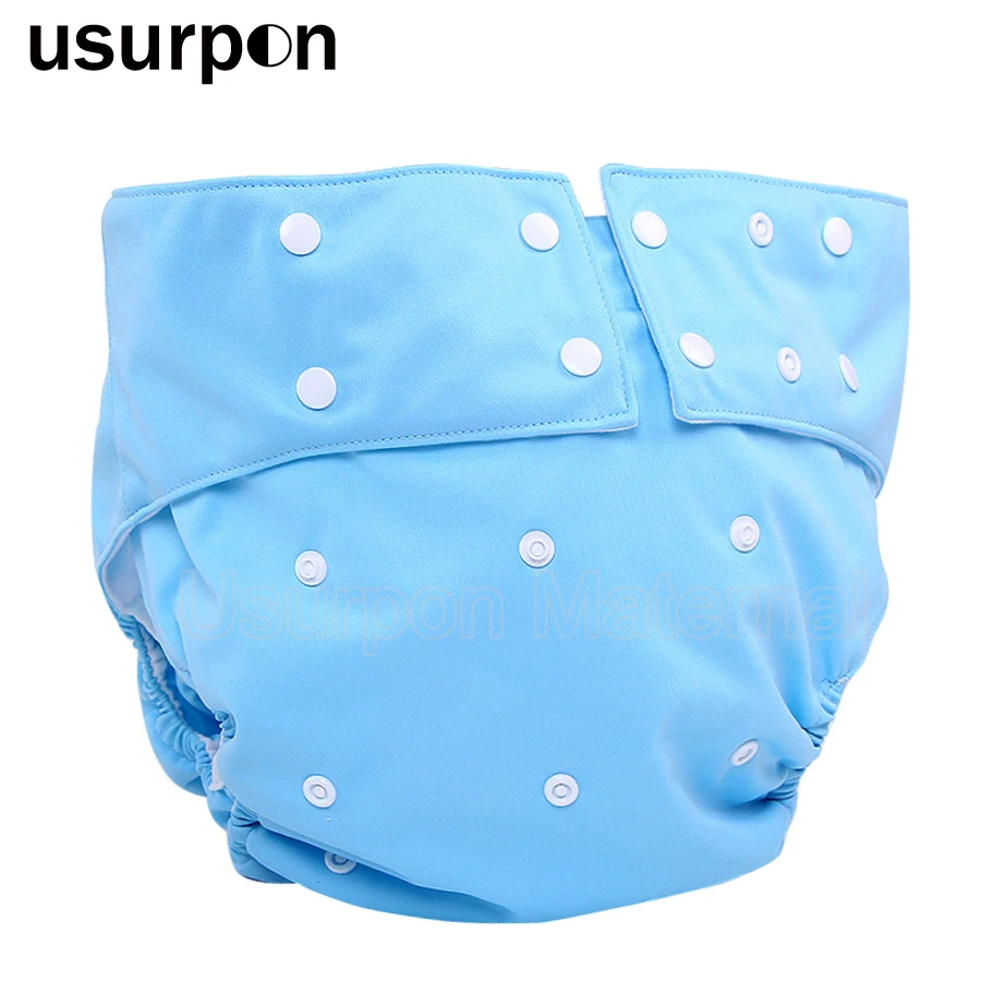 

[usurpon] 1 pc Waterproof adult cloth diapers reusable big size cloth diaper with super absorbent adult diaper insert