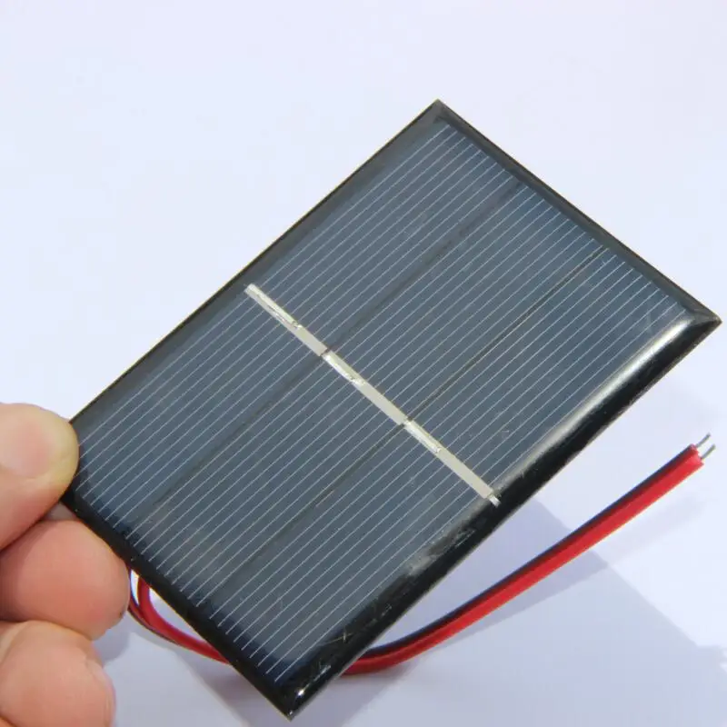 Buheshui 0.65 Вт 1.5 В мини солнечная батарея поликристаллических Панели Солнечные DIY солнечной Зарядное устройство + 15 см кабель образование