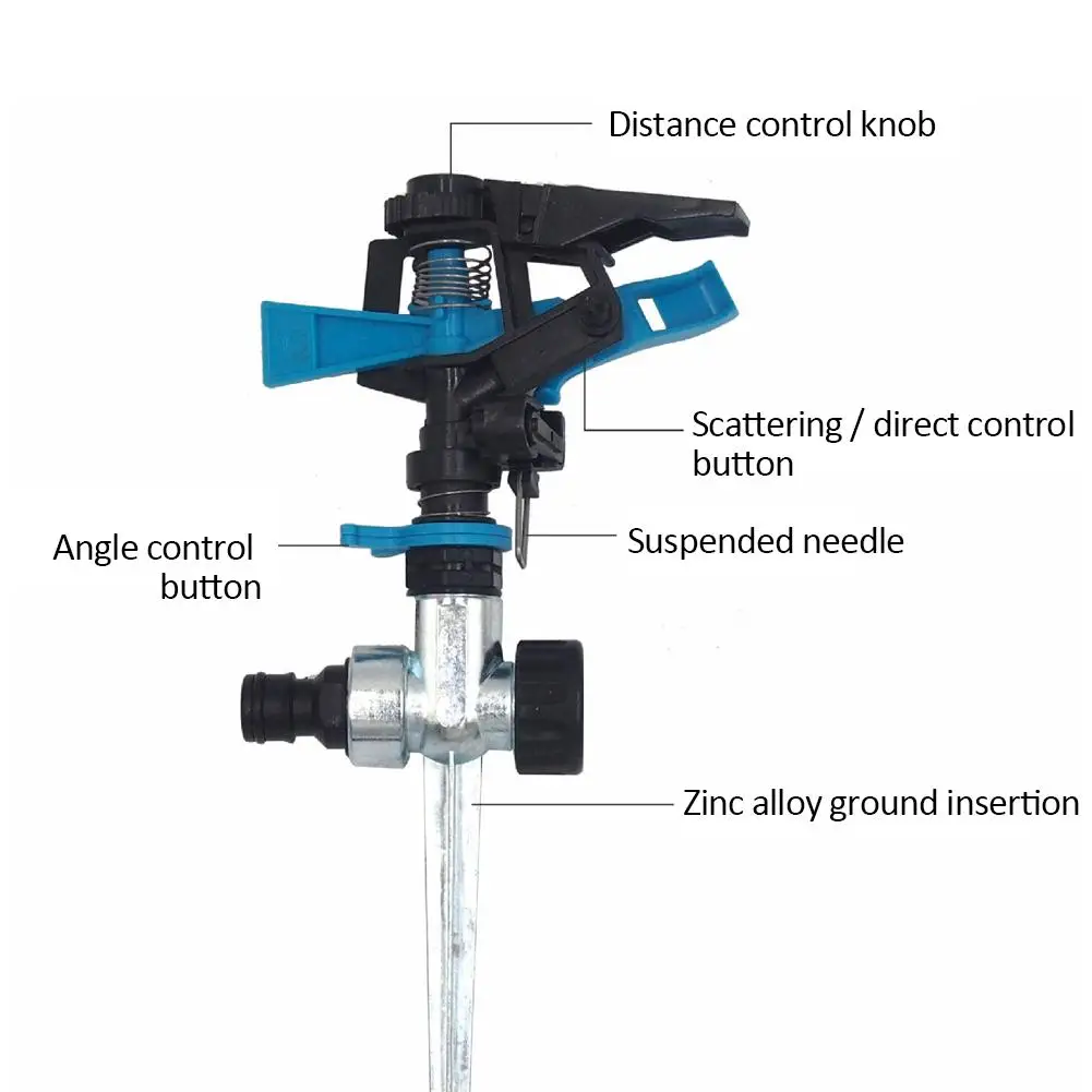 Садовый Спринклерный Спайк газон трава 360 градусов регулируемый вращающийся распылитель воды садовая оросительная система с герметичным дизайном