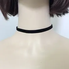 Moda de veludo preto declaração choker colar de corda de veludo colar estilo punk moda jóias para a mulher