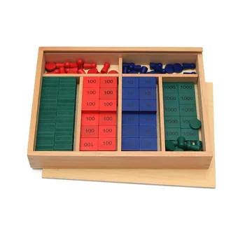 

Montessori mathematics teaching aids stamp game wooden Montessori children kindergarten early education gifts