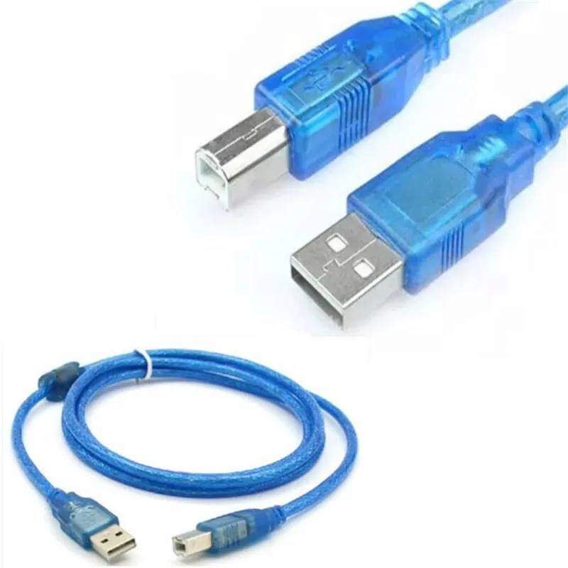 

Scanner Printer Cable Type A Male to Type B Male USB 2.0 Extension Print Cable for Printer HDD High Speed Transparent