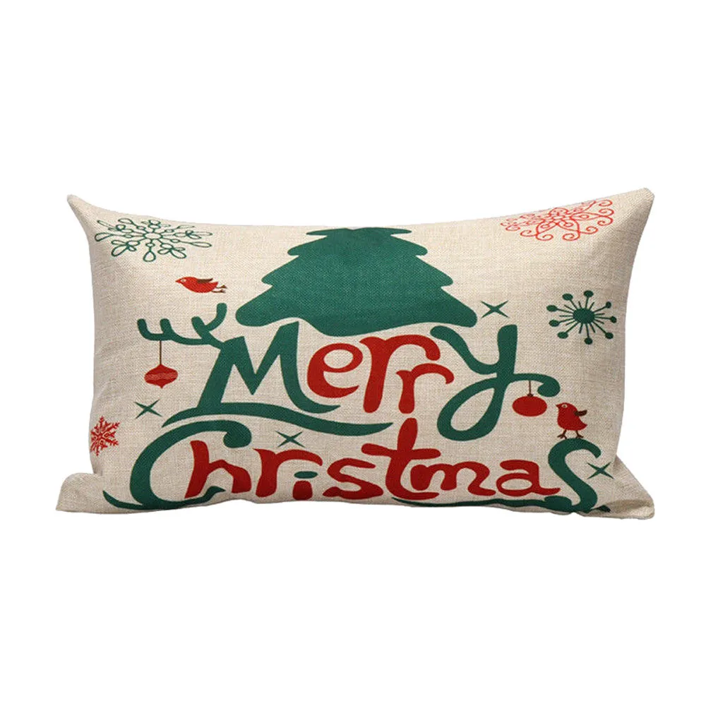 Рождественский прямоугольный чехол для подушки, Шелковый чехол для подушки, чехол для подушки#20 71 - Color: 7