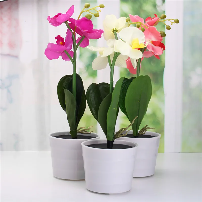 

Solar Power Night Light Flower Phalaenopsis Light Sensor LED Night Lamp Table Baby Bedroom Outdoor Path Way Landscape Decor