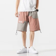 Летняя новая трендовая Корейская версия Ins Wind японские Свободные мужские большие повседневные цветные подходящие пляжные шорты Harajuku размера