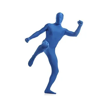 

(MZS008) Halloween costume for men fetish shiny sexy dark blue catsuit lycra spandex zentai suit