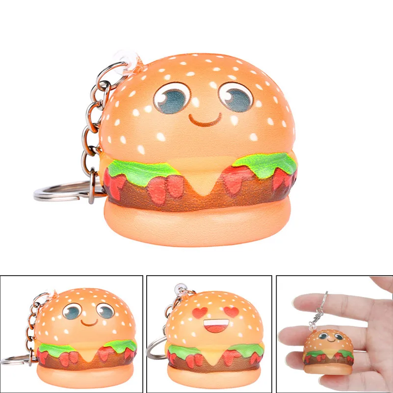 Стиль Squishies Kawaii мультфильм гамбургер медленно поднимающийся крем душистый брелок для снятия стресса игрушки антистресс игры F1