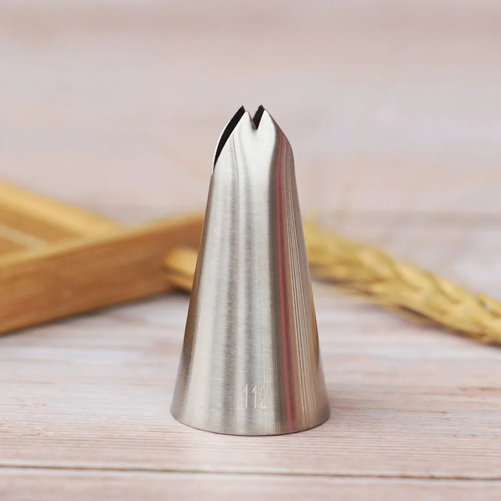 Cake Decorating Tip Set Cake Icing Nozzles Baking Nozzle Set Cake Decorating Nozzle Set #112 #113 #114 #115 Leaf Piping Nozzle Icing Tip Pastry Tips Cup Cake Decorating Bakeware Create Leaves Large Size