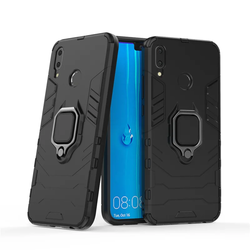 Для huawei Y9 2019 чехол для Enjoy 9 Plus кольцо на палец Броня Жесткий PC защитный телефона |