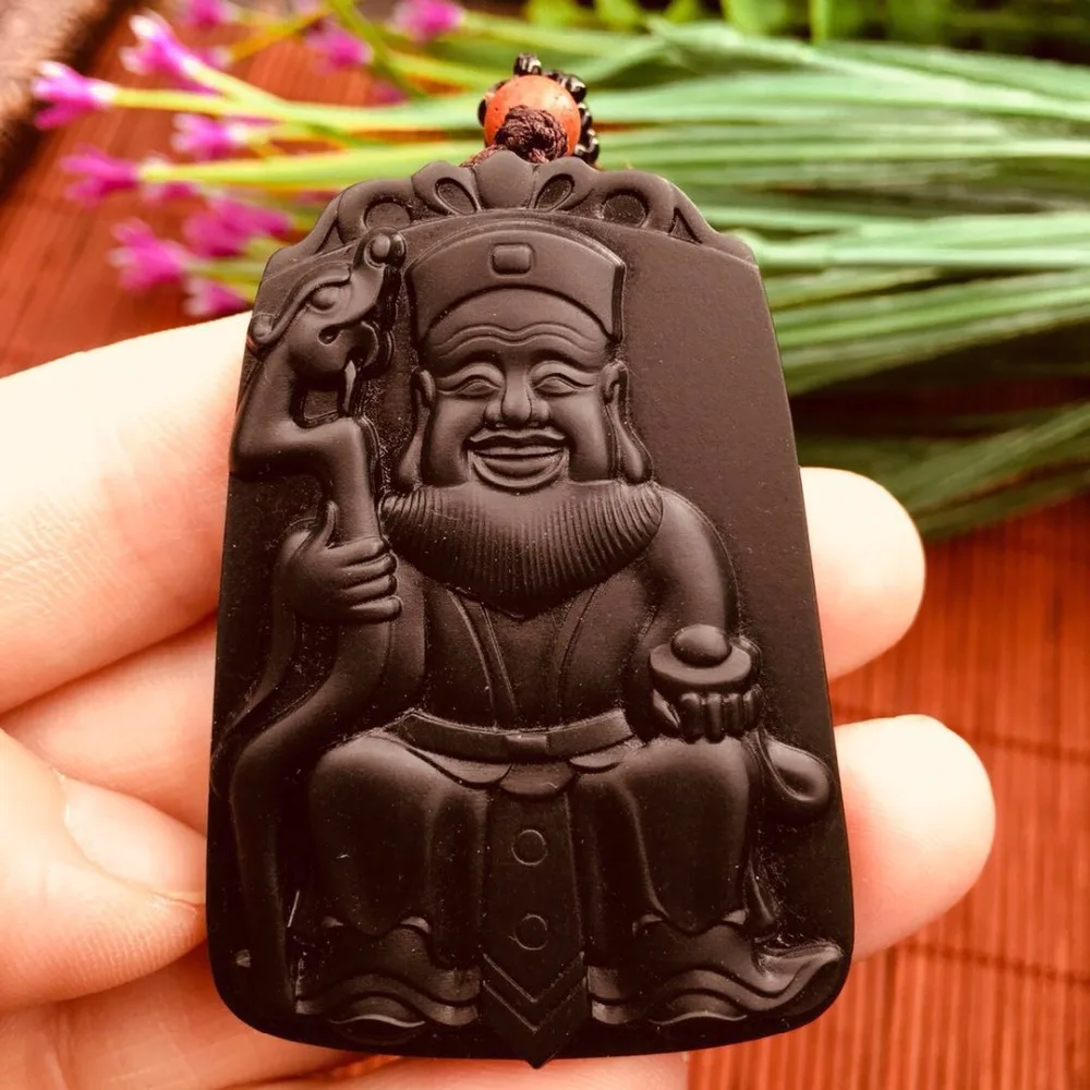 Natural Hetian Black Jade Fortune Pendant Pendant in Pendants From