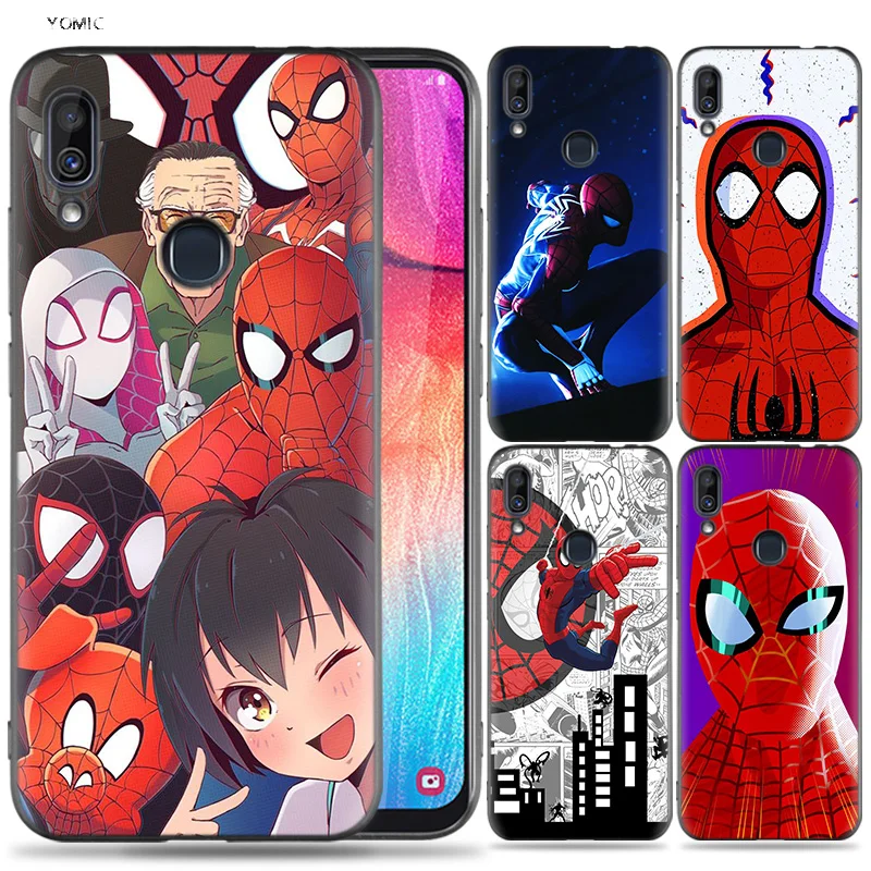 

Silicone Case for Samsung Galaxy A30 A50 A10 A20 A70 A40 M10 M20 M30 A6 A8 J4 J6 J8 Plus A7 A9 2018 Spider man into the Spider v