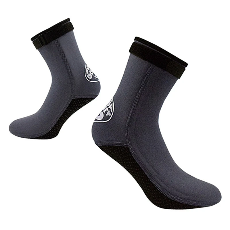 Унисекс 1 пара 3 мм Неопреновые мужские и женские носки для дайвинга коралловые тапочки водонепроницаемая обувь ботинки для серфинга теплые солнцезащитные - Цвет: Светло-серый