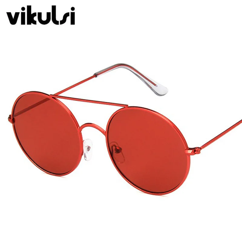 

Round Sunglasses Women Vintage Ocean Red Pink Gradient Sunglasses Female Brand Design Metal Frame Circle Glasses Oculos UV400