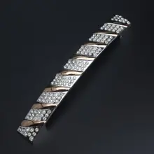 128mm fashion deluxe glass diamond handle k9 crystal kitchen cabinet drawer handle silver gold dresser cupboard door pull handle