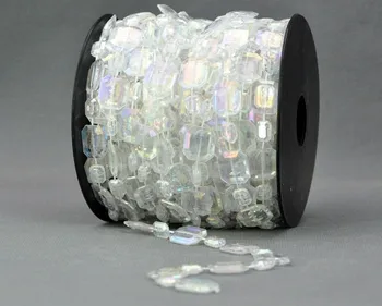 

1 Spool 15 Meters AB Square Pearl Garland Hair Stying Wedding Decoration Craft DIY