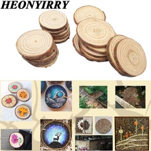 10 шт. деревянные Ломтики DIY деревянные поделки украшения день рождения дети стол номер карты свадебные украшения незавершенный деревянный подарок