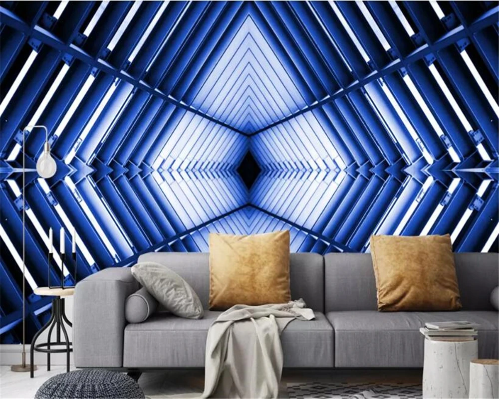 

beibehang wallpaper for walls in rolls 3d living room wallpaper fashion extension space tunnel tooling vinyl wallpaper Mural 3d