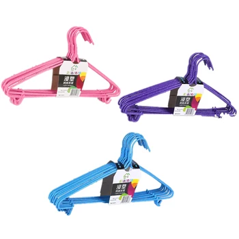 

10PCS Non-slip Wire Suit Coat hanger Heavy Duty Space Saving Clothes Strong Hook Rack