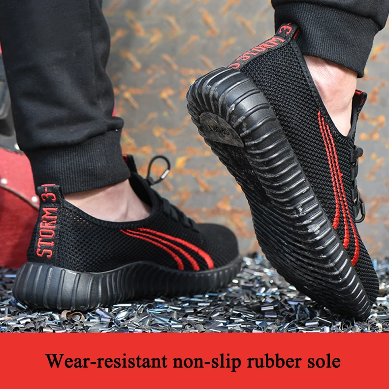 Для мужчин Сталь металлический носок защитная обувь дышащая мужская обувь для работы, анти-разбить анти-пирсинг женщины; устойчивые к