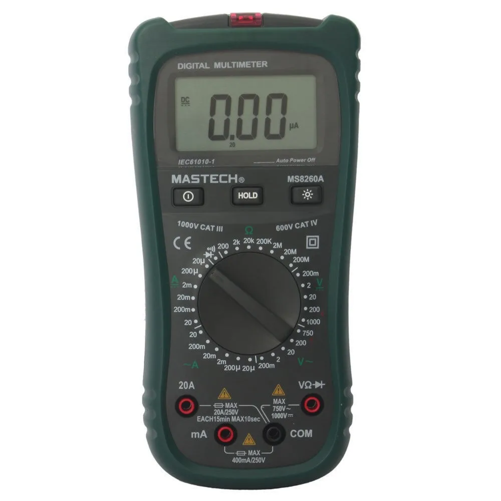 MASTECH MS8260A Цифровой мультиметр измеритель сопротивления переменного/постоянного