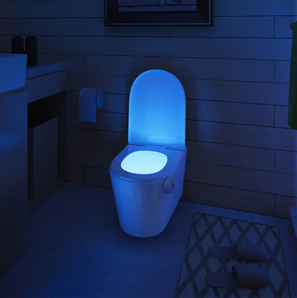 LED Toilet Seat Night Light Motion Sensor WC Light 8 Colors Changeable Lamp  AAA Battery Powered Backlight for Toilet Bowl Child|LED Night Lights| -  AliExpress