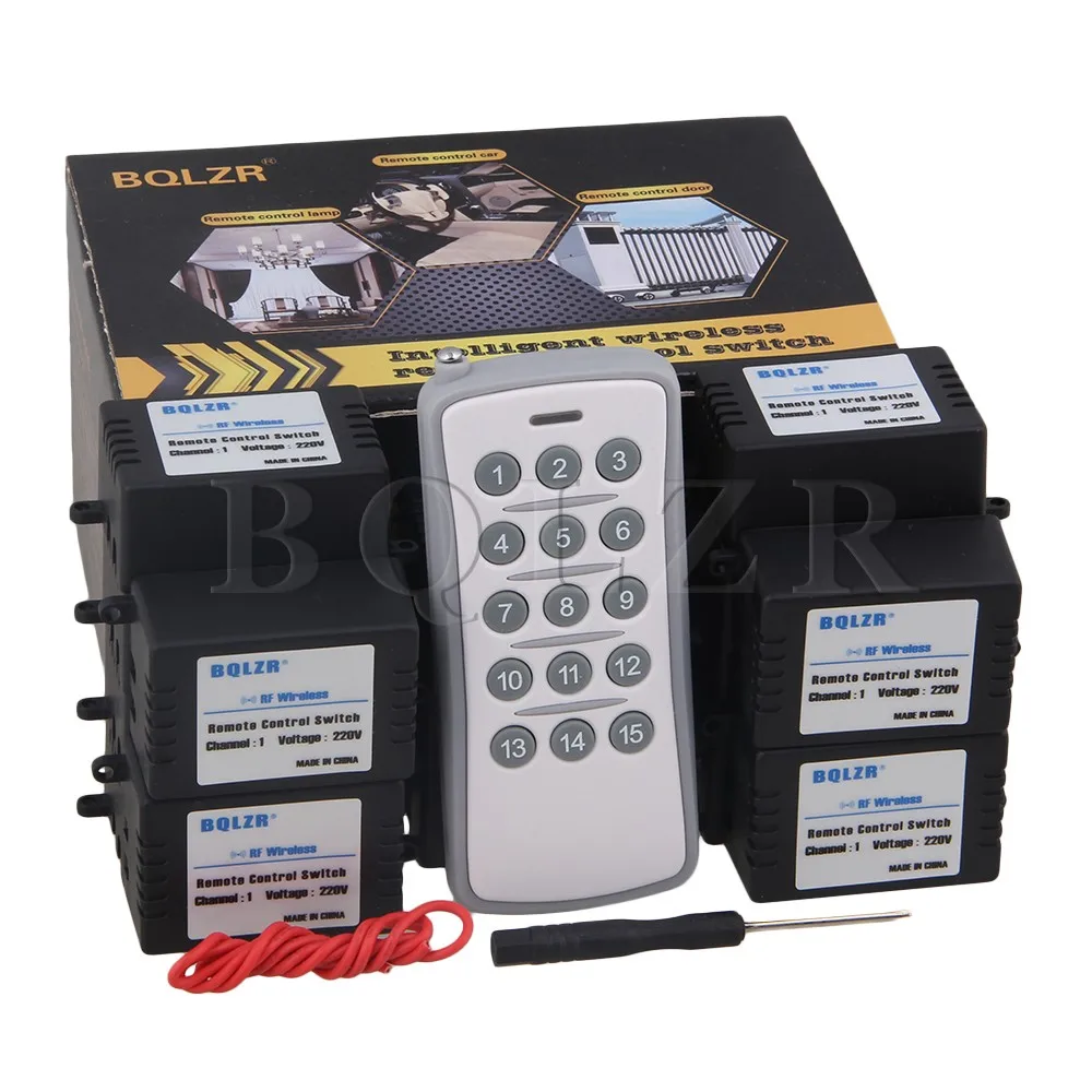 

BQLZR 433MHz 220V 1CH Self-locking Remote Control Electric Garage Door Light