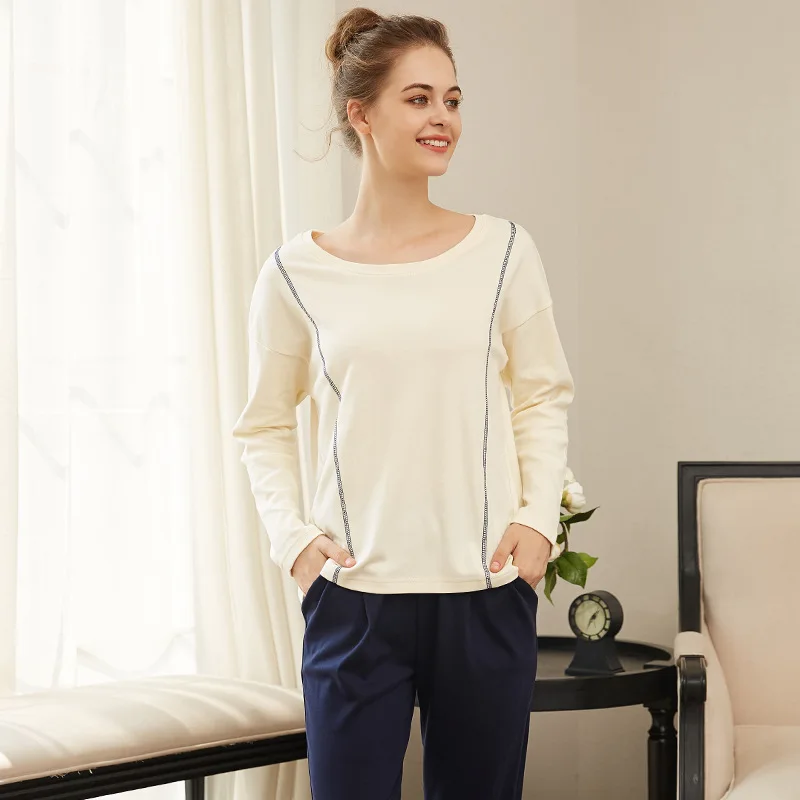 

CEARPION Women Pyjamas Set Sleepwear Cotton Long Shirt & Pant Nightgown Nightwear Femme Bath Robe Pajama Night Suit
