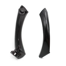 For BMW 3 Series E90 E91 325 330 318 Carbon Fiber Style Interior Door Handles Door