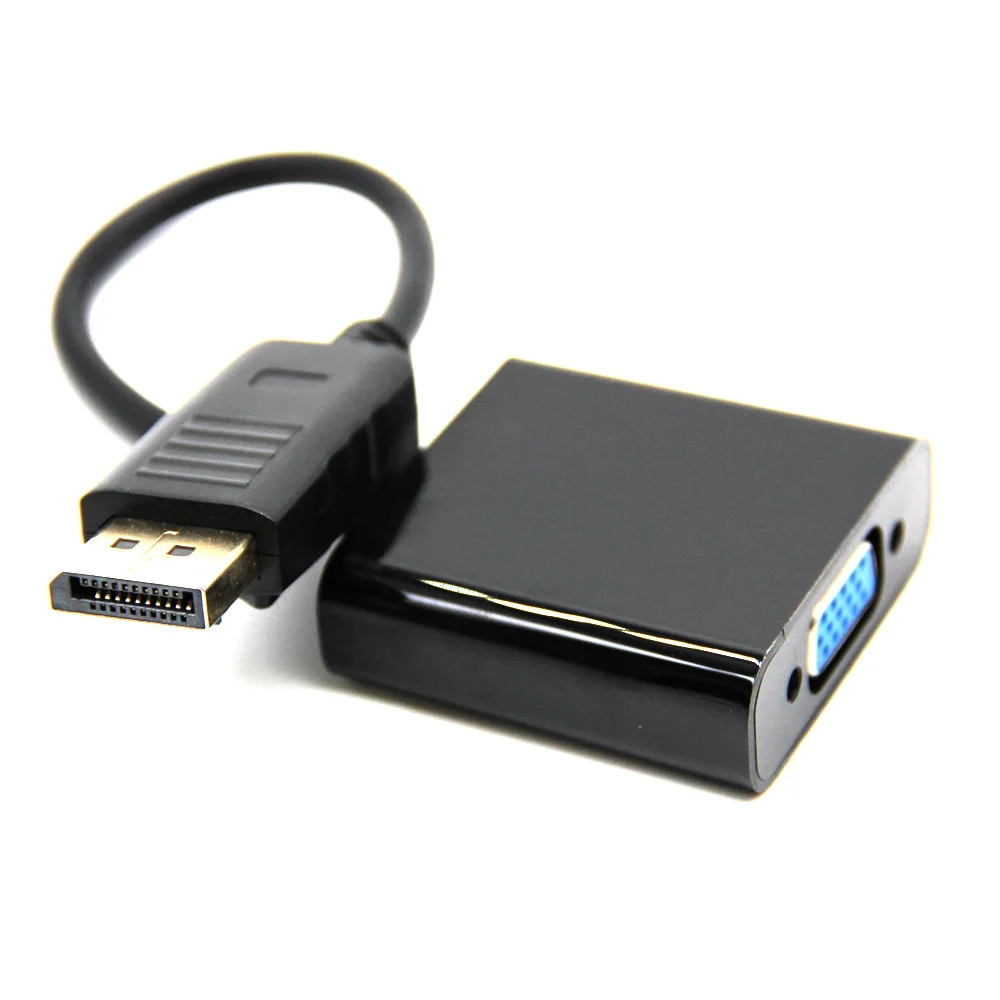 DP to VGA адаптер DisplayPort to VGA конвертер DP кабель адаптер 1080P для HDTV монитора MacBook проектора ПК