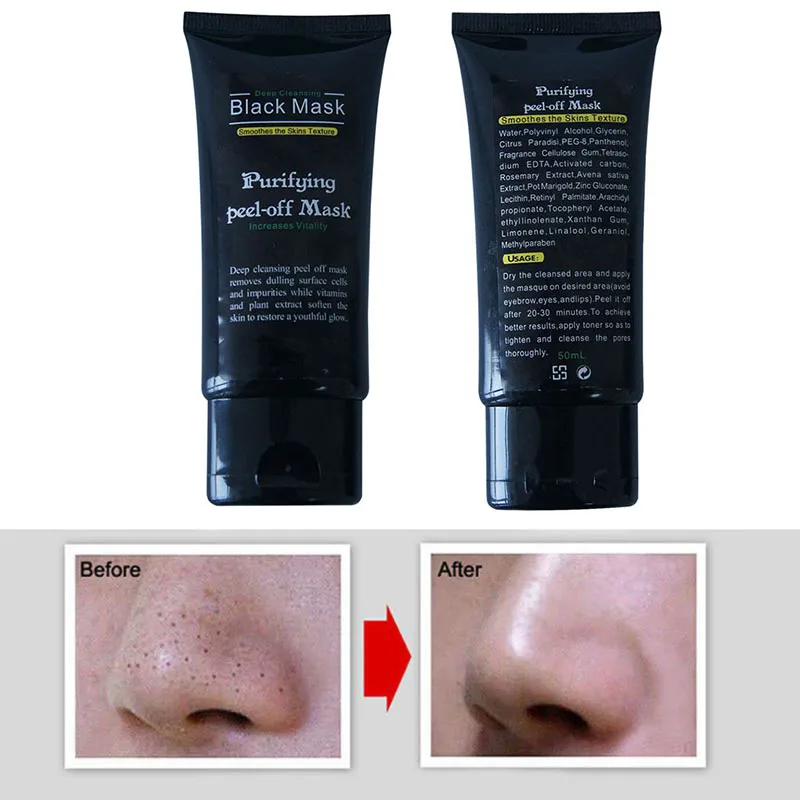 Большая Акция 50 мл Professional угрей Remover лица глубокие маски Очищающая Peel Off черная грязь маска Pro