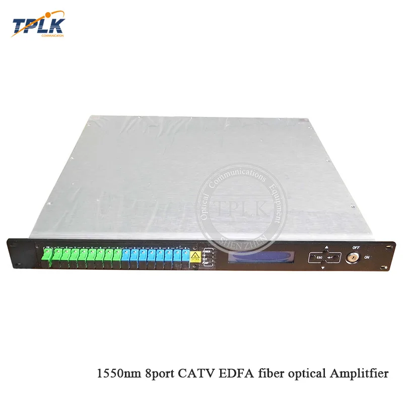 

CATV EDFA optical fiber Amplifier 1310/1490/1550 WDM 1550nm 1U/ 80W 8port*17dbm sc/apc,sc/upc High power optical fiber Amplifier