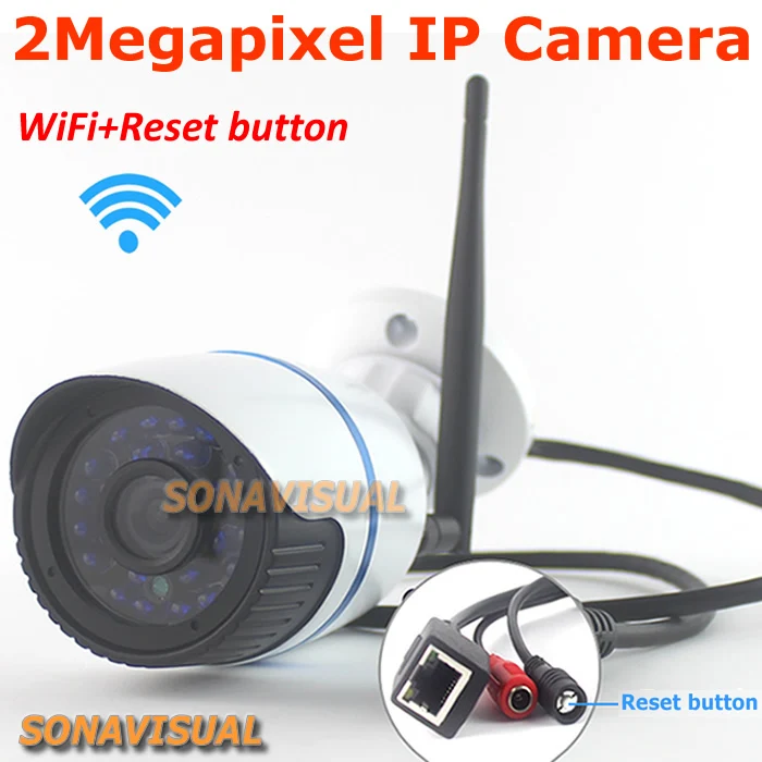 

2.0MP Wireless IP Camera Wifi Support Onvif P2P 1080P HD CCTV Surveillance Plug&Play IR Night Vision Waterproof Home Security