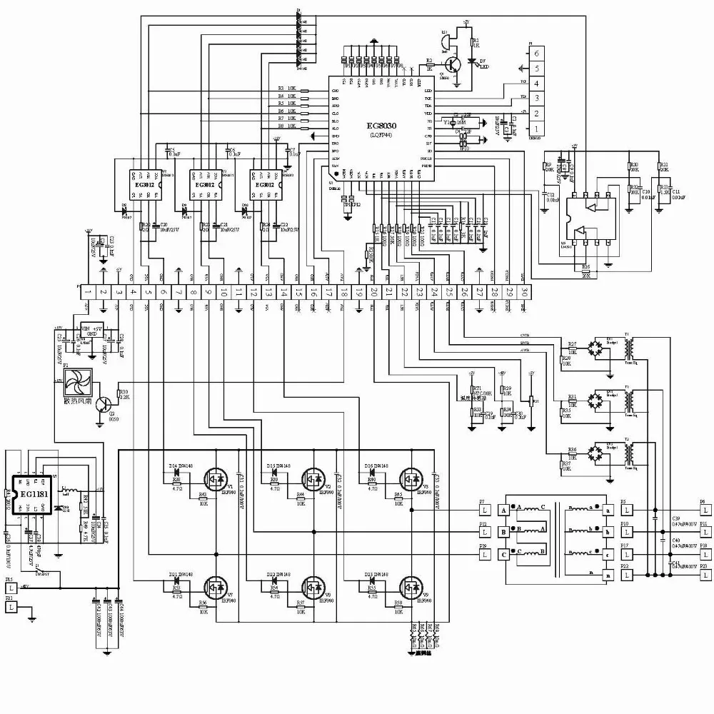 1 шт. EGP3000W трехфазный инвертор Чистая синусоида плата питания PCB пустая плата EG8030 для DIY