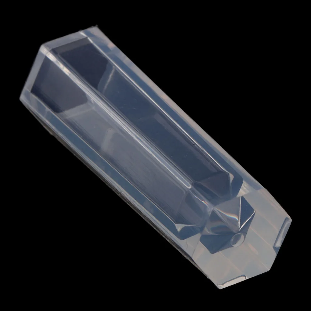 Crystal Shape Silicone Epoxy Resin Casting Mold DIY Pendants Charms Dried Flower Ornament Mould for Jewelry Making Craft 45mm