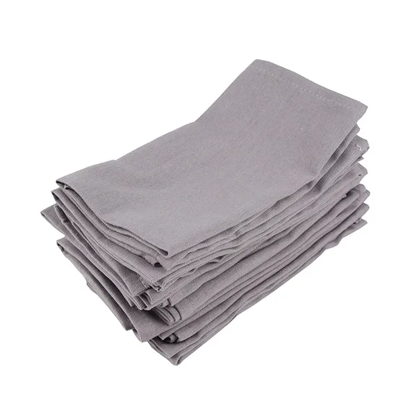 Набор салфеток из ткани, льна и хлопка, 12 шт., теплоизоляционный коврик, обеденный стол, скатерть, салфетка, тканевые салфетки - Цвет: 12-CJ006-4040Gray