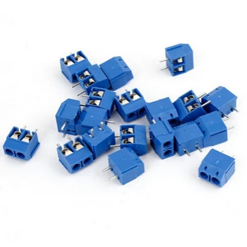 

20pcs/bag 2 Pin Block Terminal Connector Screw Terminal Blue Connect Terminal Connector 5.08mm Pitch