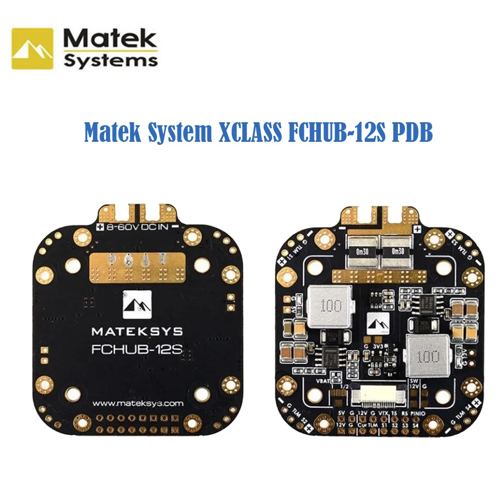 

Matek System XCLASS FCHUB-12S PDB Board 5V & 12V Output w/ Current Sensor 3-12S Lipo for RC Drone