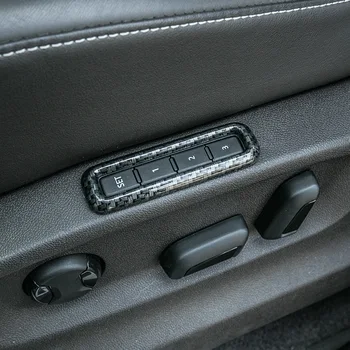 

For Golf 7 MK7 GTI R-Line 2018 ABS Carbon fibre Car Seat Memory adjustment Switch cover accessories trim sticker car styling